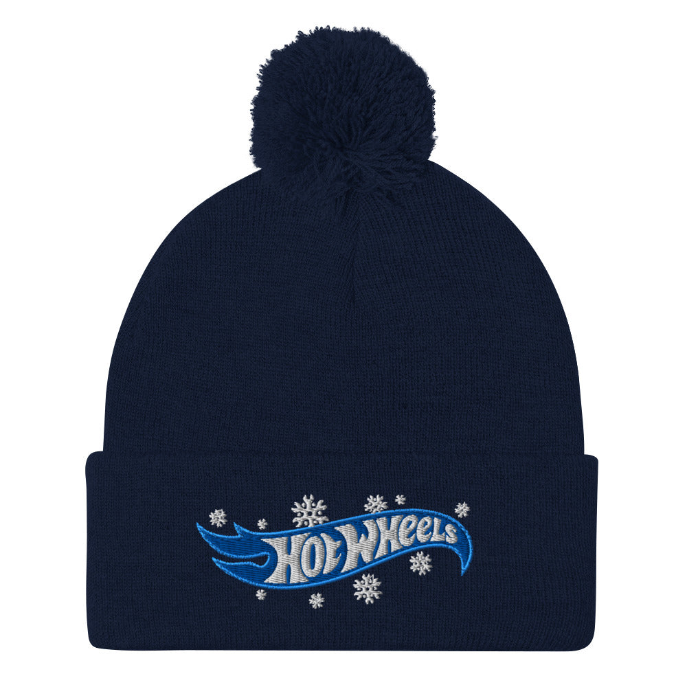 Hot Wheels Snowflake Gears Logo Navy Beanie