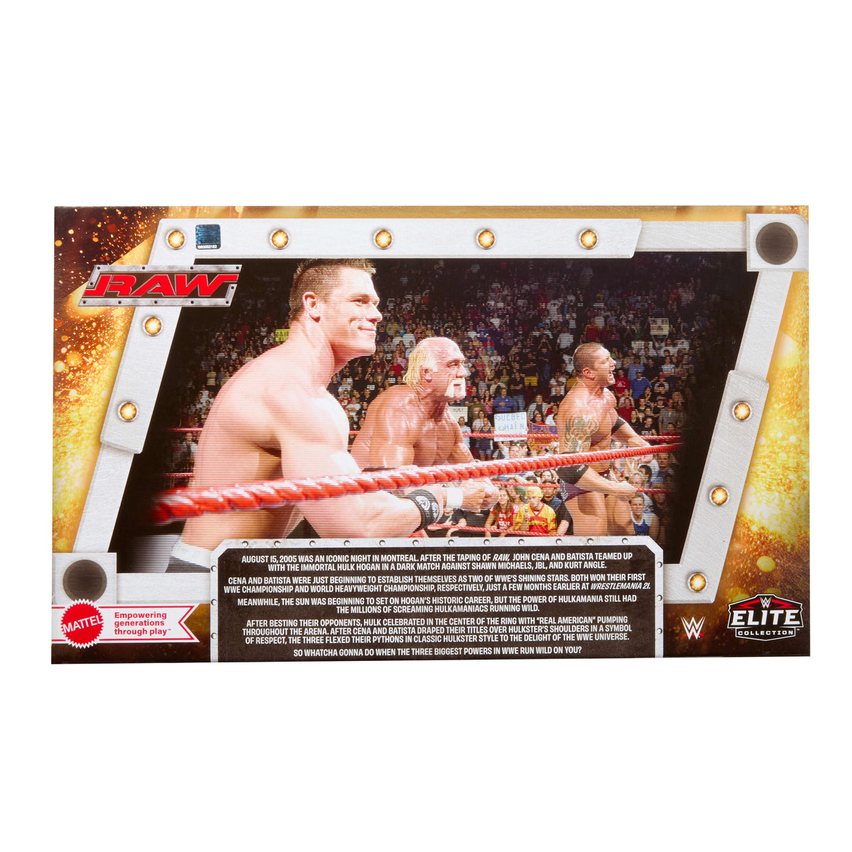 WWE Elite Collection John Cena, Hulk Hogan, and Batista Action Figure 3-Pack