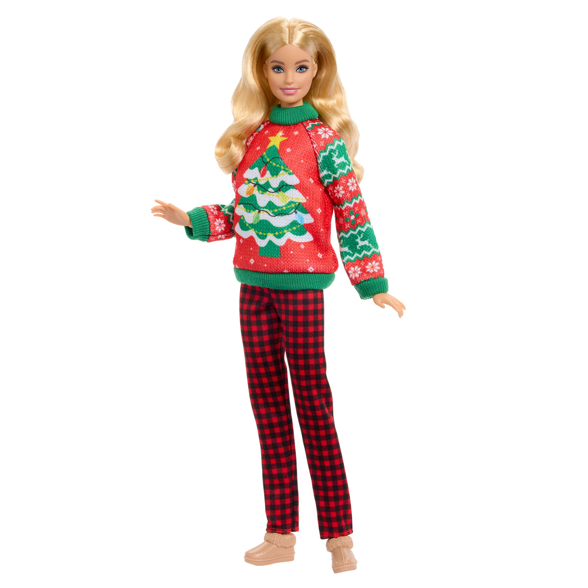 Barbie Holiday Sweater Doll with Long Blonde Hair