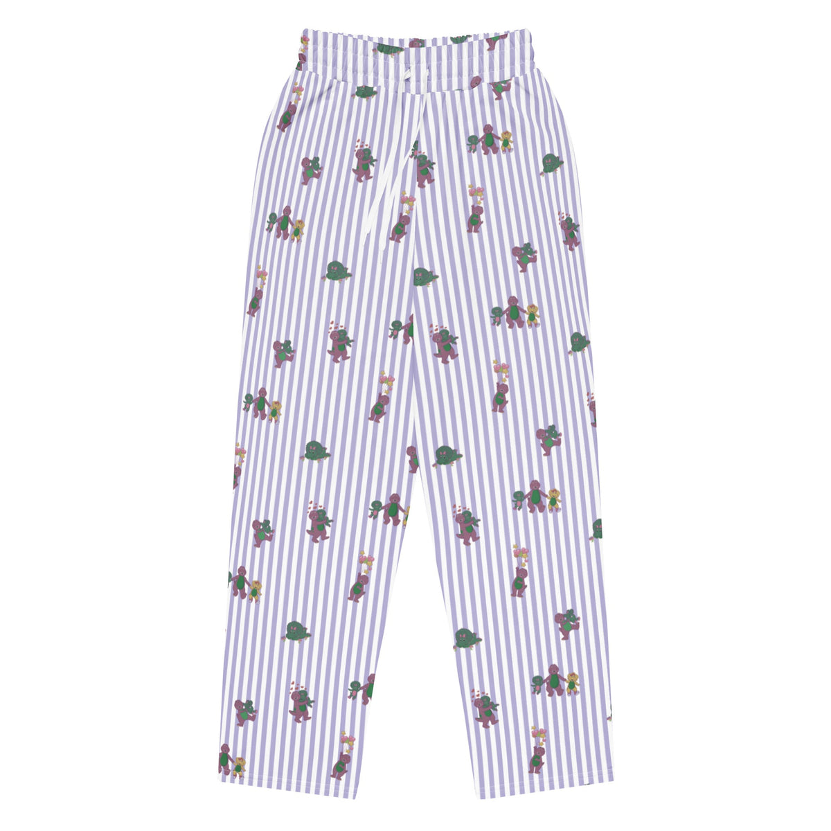 Barney Dinosaurs Wide Leg Striped Pants