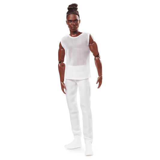 Barbie Looks Ken Doll (Brunette with Braids & Bun Hairstyle)