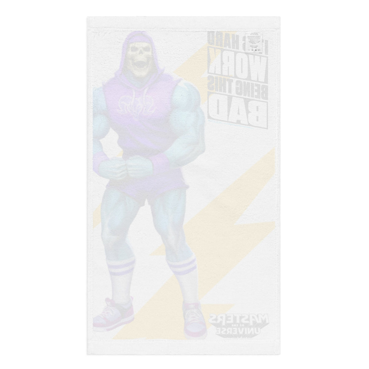 Masters of the Universe Gym Bro Skeletor Hard Work White Gym Towel