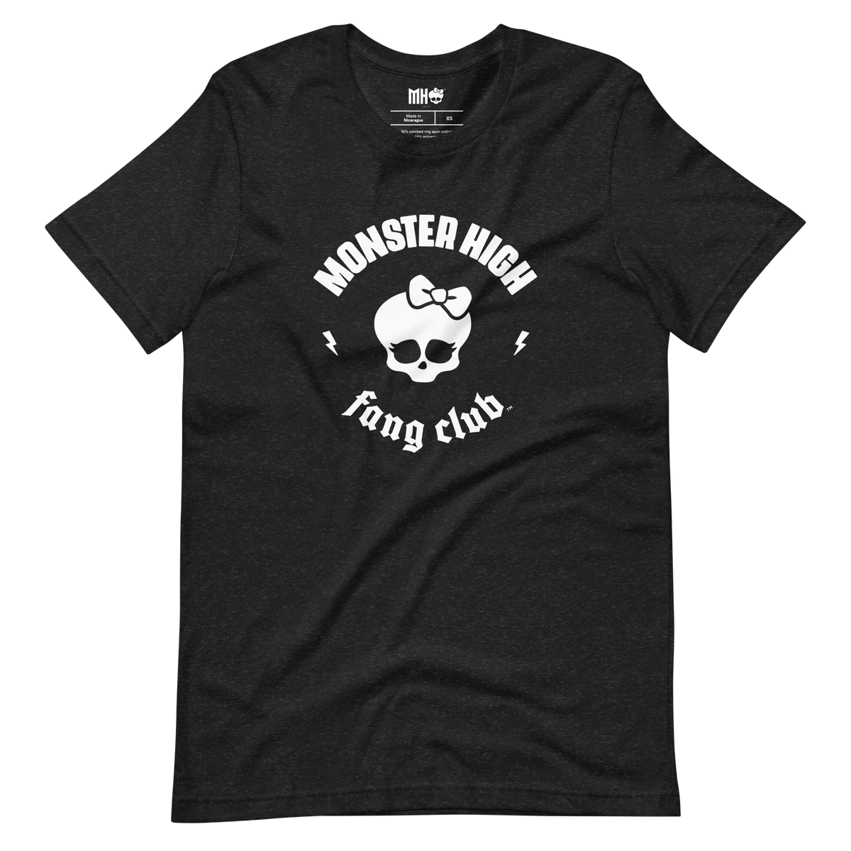 Monster High Fang Club Short Sleeve T-Shirt in Black Heather