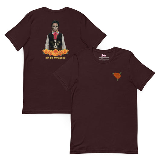Barbie Día de Muertos Ken Embroidered Oxblood T-Shirt
