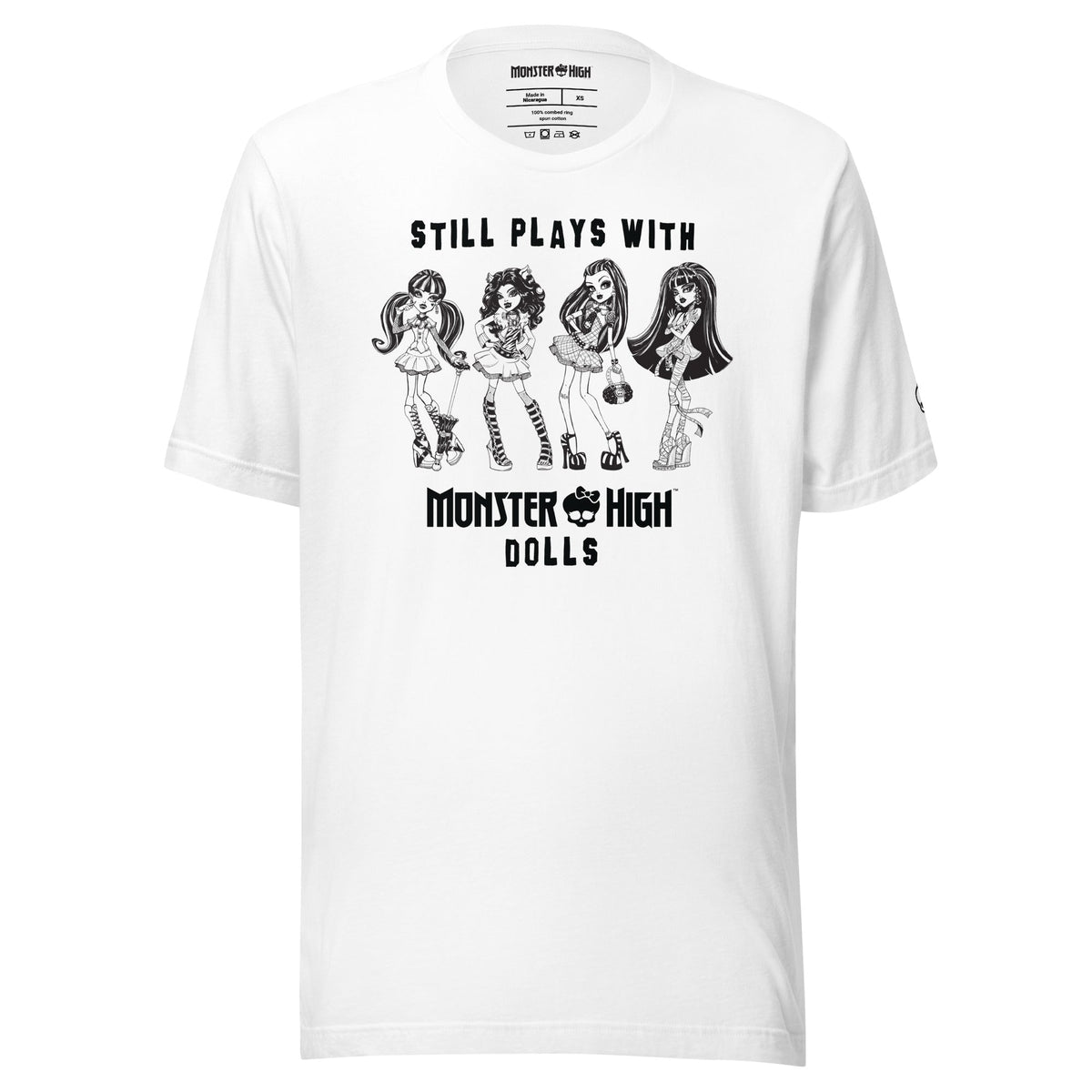 Monster High Still Plays with Monster High Dolls White T-Shirt