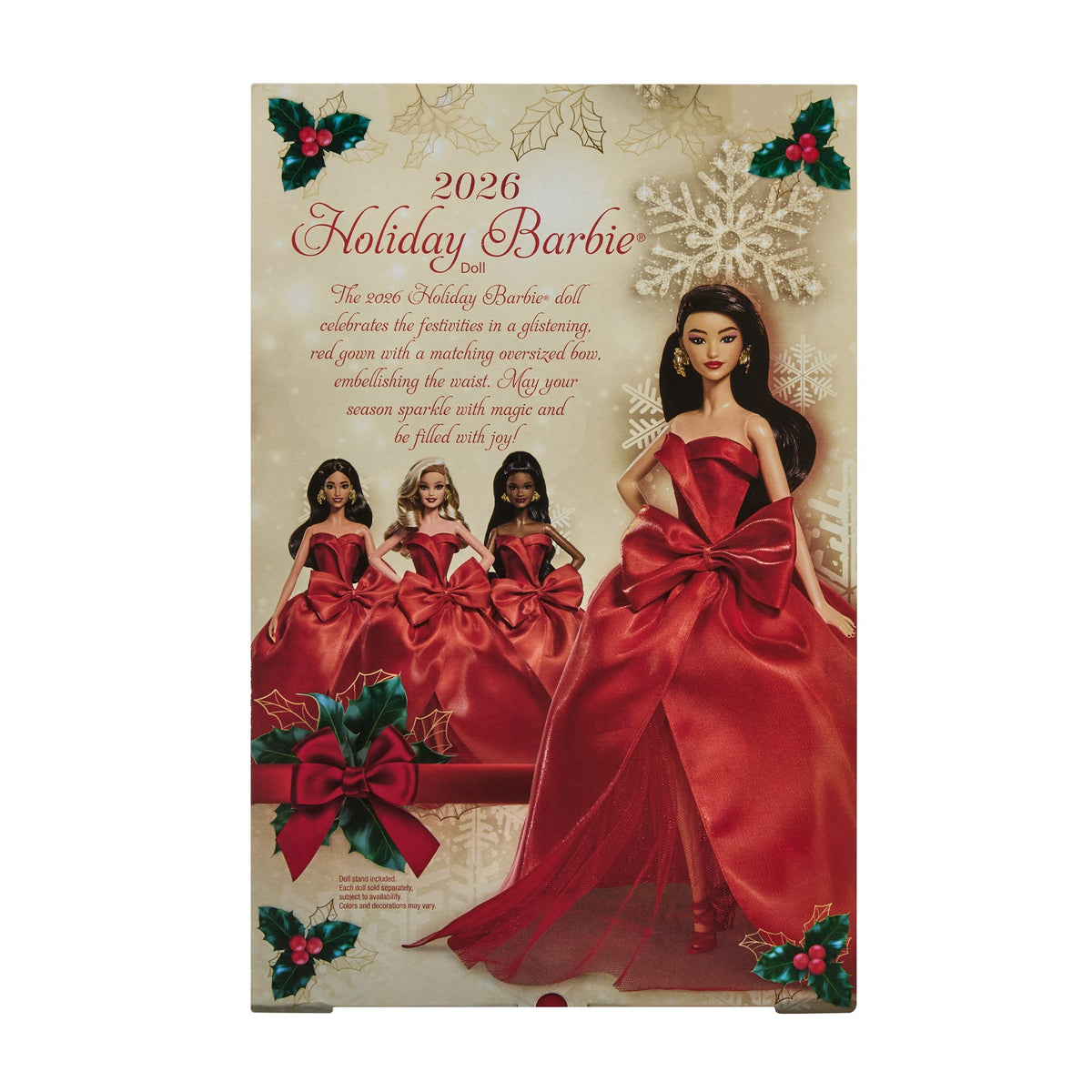 Barbie Signature 2026 Holiday Barbie Doll with Dark Brown Hair